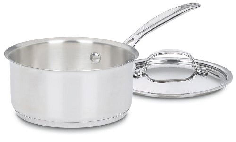 Cuisinart 1 Quart Saucepan w/Cover, Chef's Classic Stainless Steel Cookware Collection, 719-14