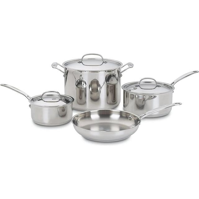 Cuisinart Chef’s Classic 7-Piece Stainless Steel Cookware Set