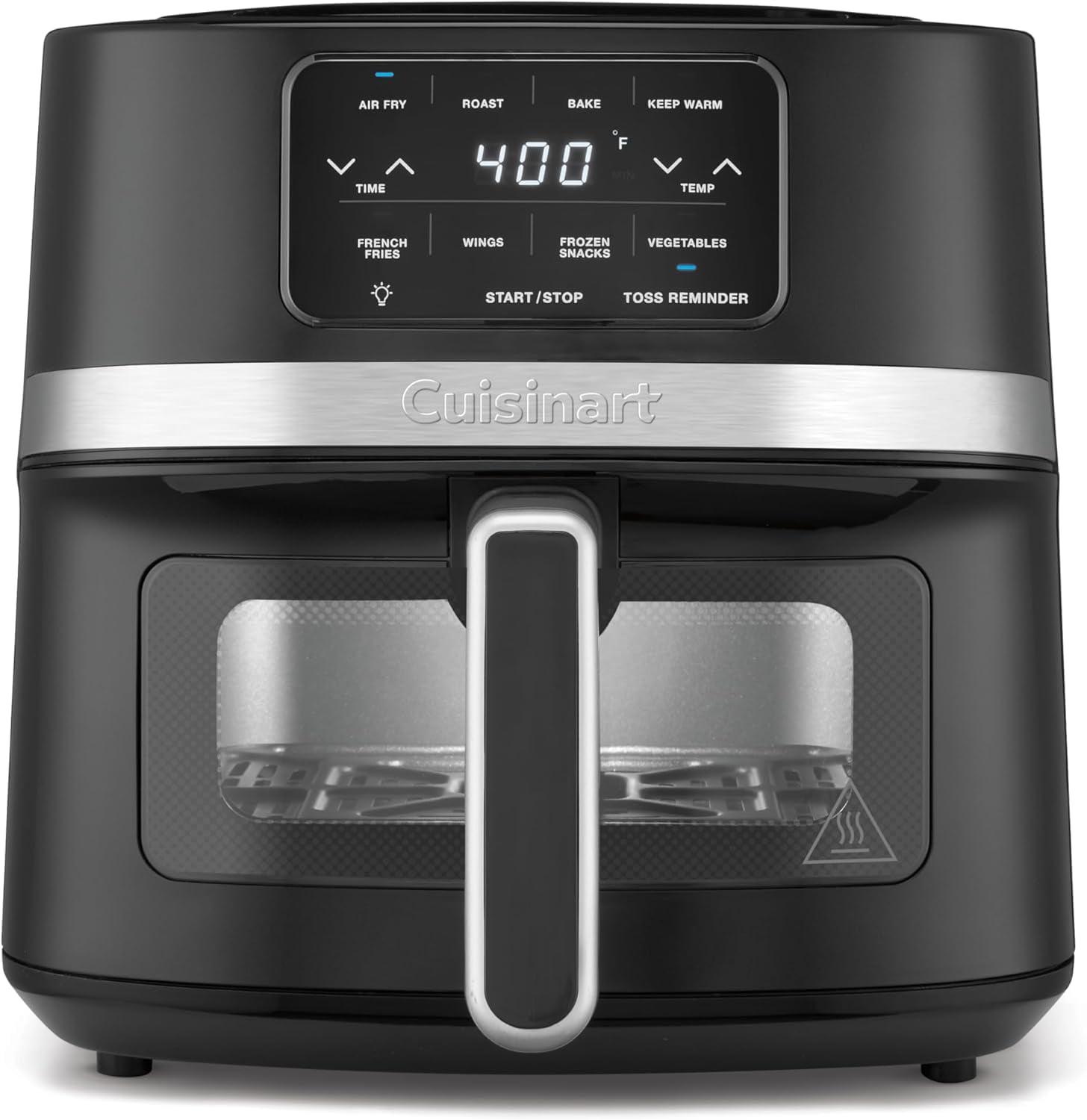 Cuisinart 4.5qt Basket Air Fryer Black/Stainless Steel Finish AIR-160: 1600W, Cool Touch Handle, Digital Display, Dishwasher-Safe