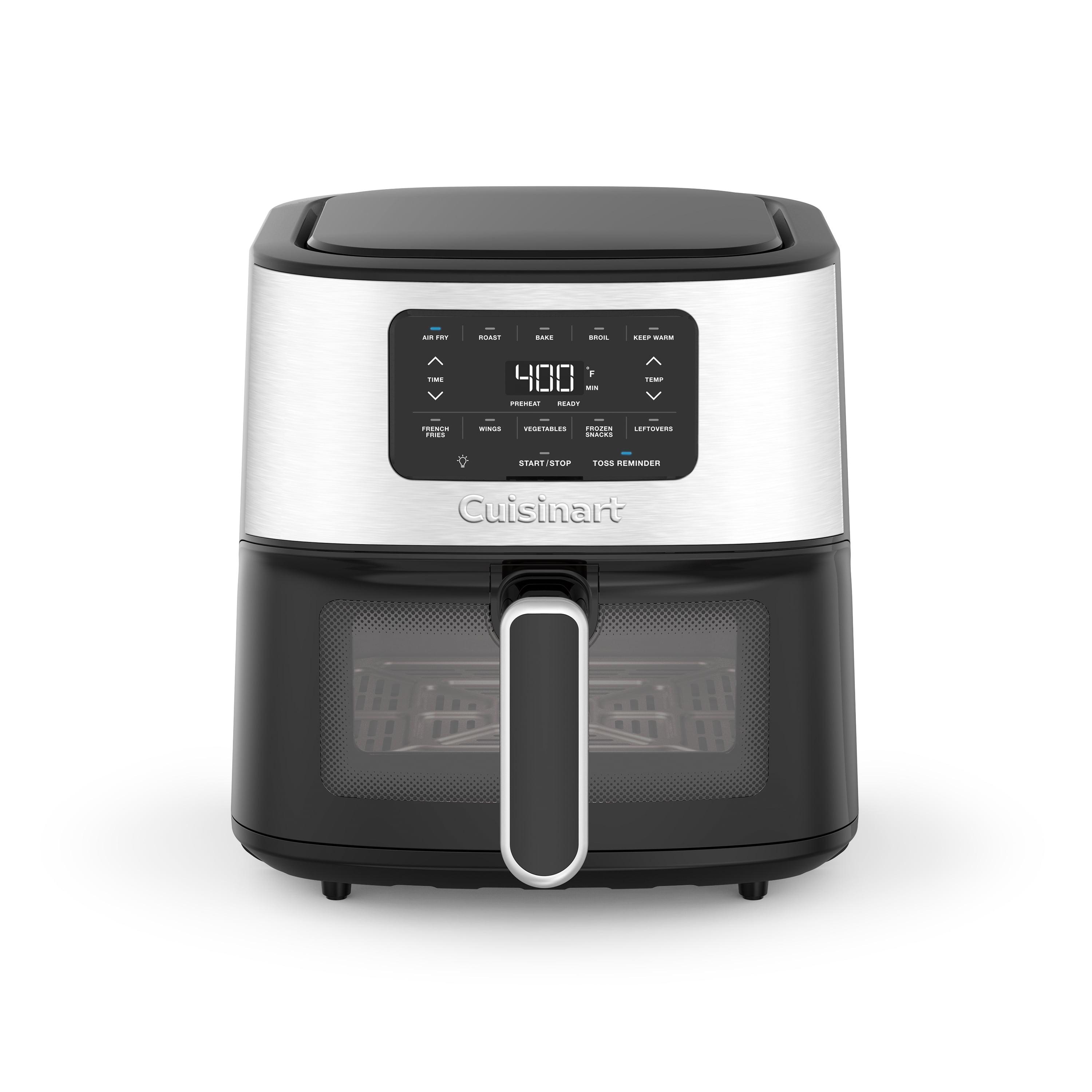 Cuisinart 6qt Basket Stainless Steel AirFryer AIR-200: Digital Control, 1800W, Automatic Shut-Off, Dishwasher-Safe Parts