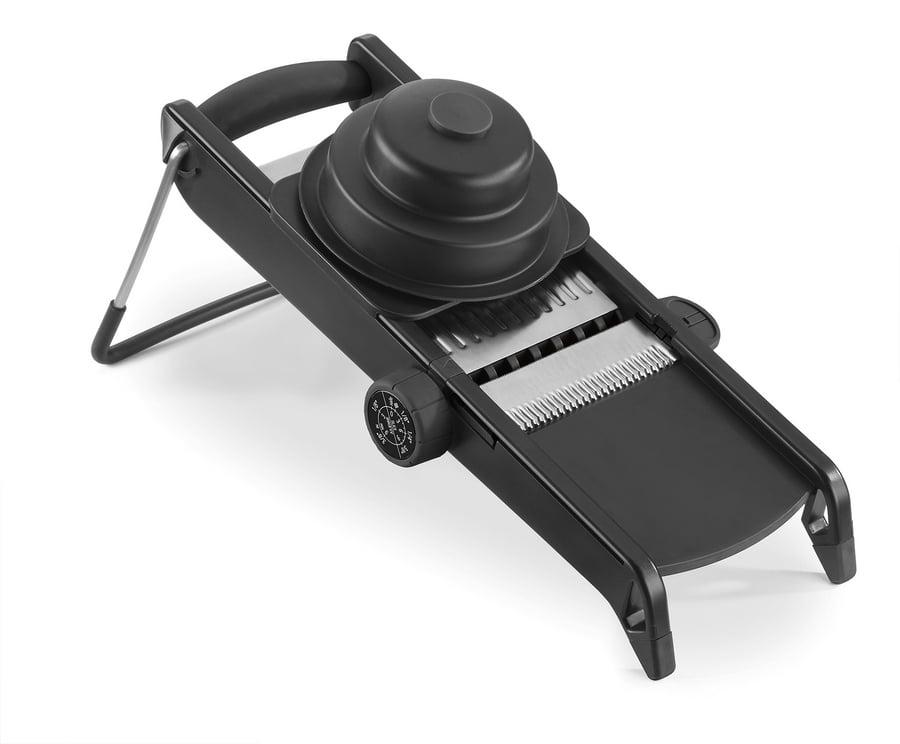 Black Stainless Steel Adjustable Mandoline Slicer with 4 Options