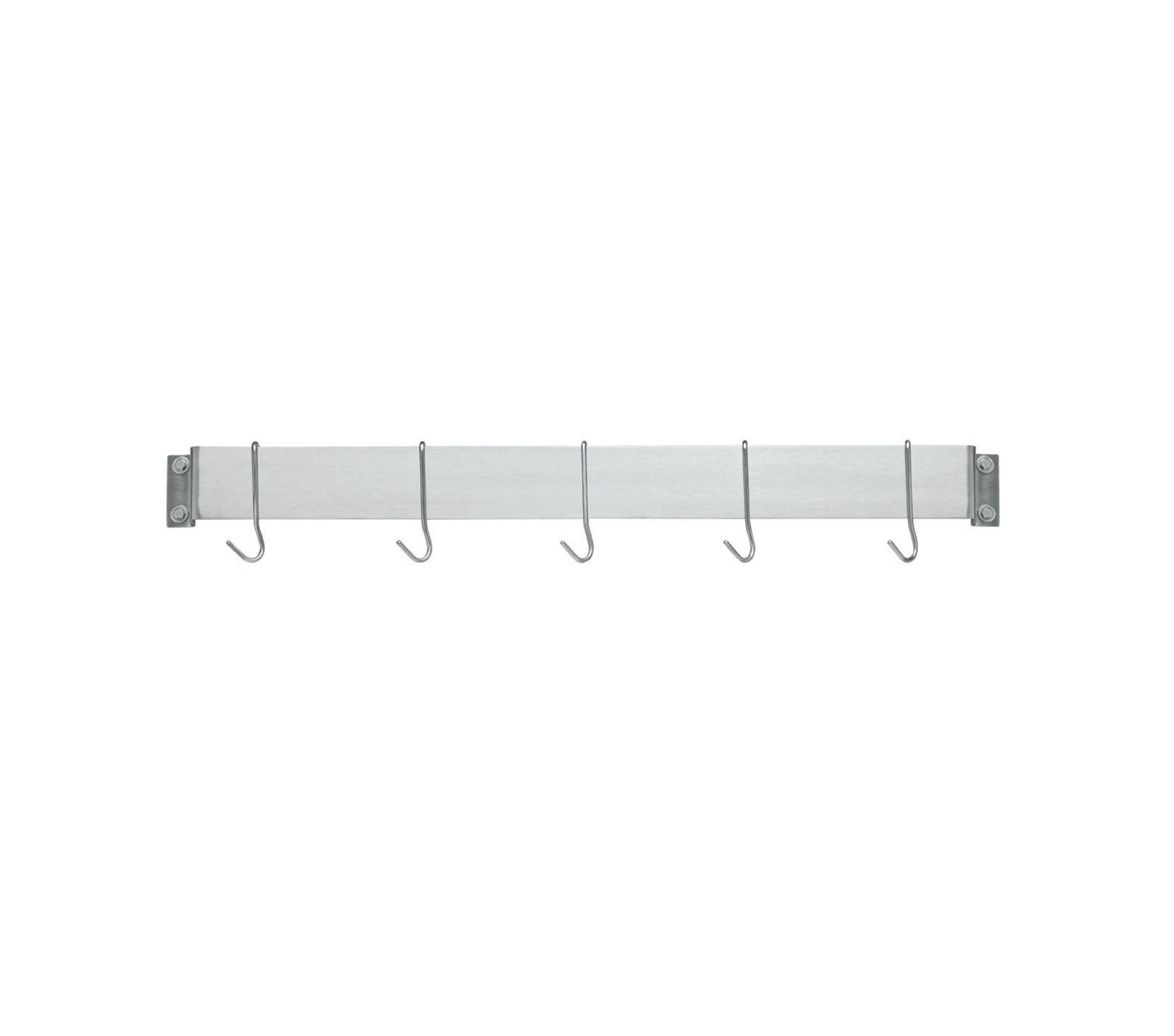 Brushed Stainless Steel 33-Inch Wall-Mount Pot Rack