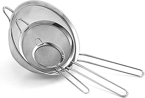 Cuisinart 3-Piece Stainless Steel Mesh Strainer Set