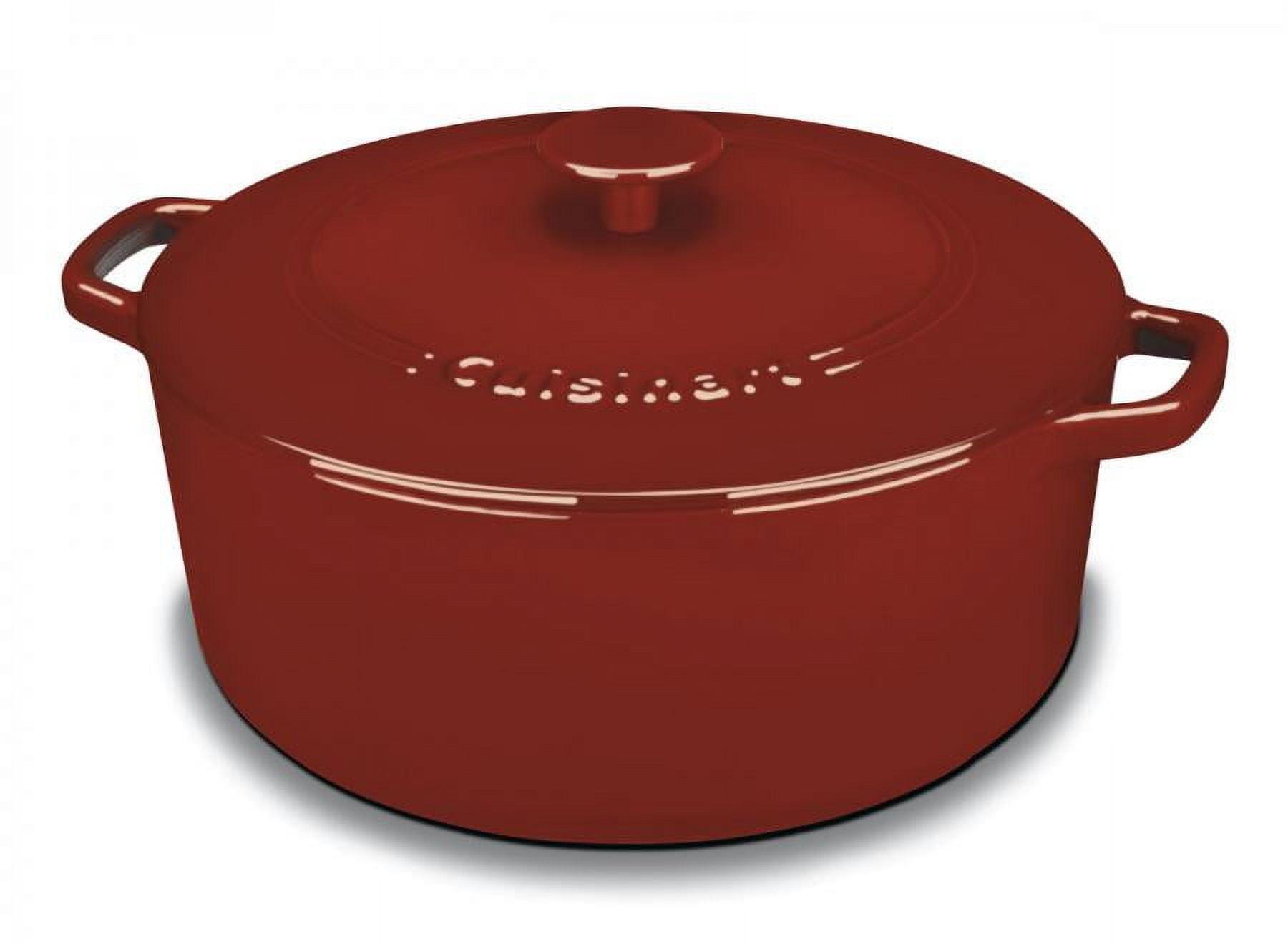 Cardinal Red Enameled Cast Iron 7-Quart Dutch Oven with Lid