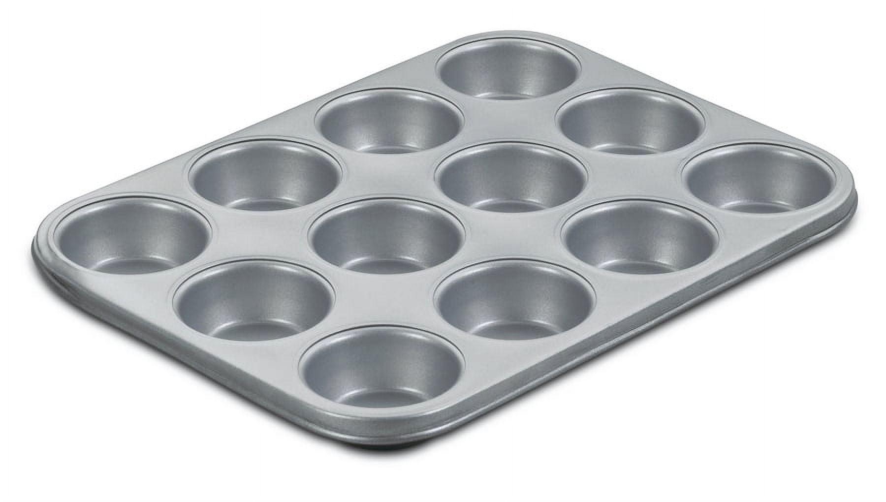 Silver Nonstick 12-Cup Steel Muffin Pan