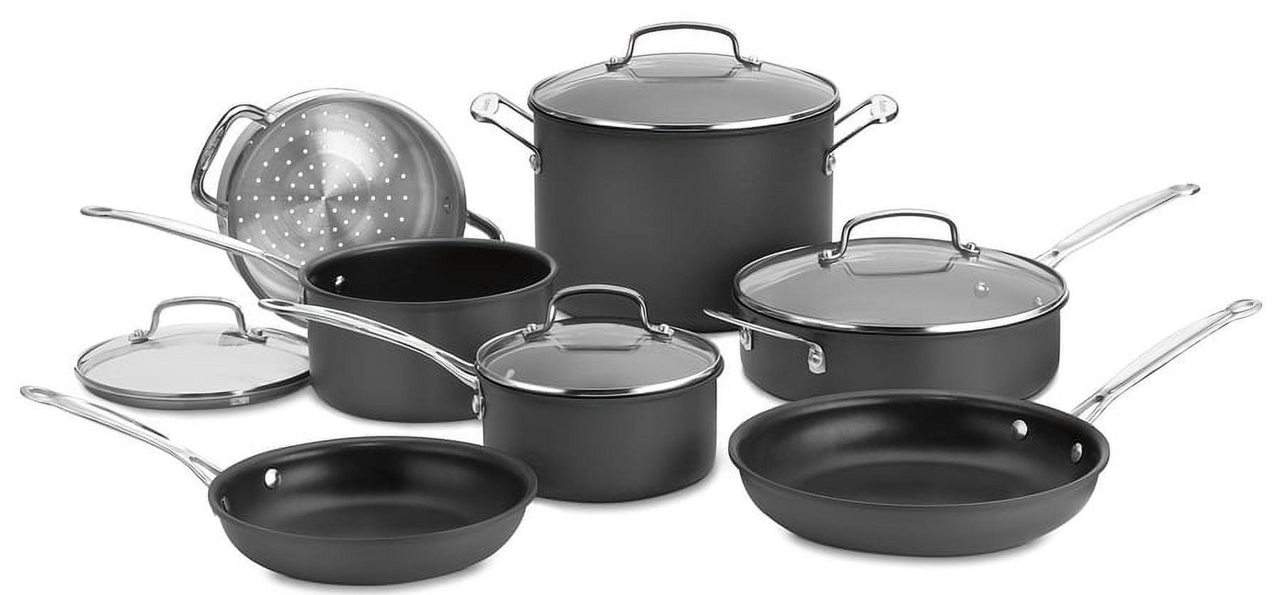 Cuisinart 11-Piece Non-Stick Hard Anodized Cookware Set with Stainless Steel Handles