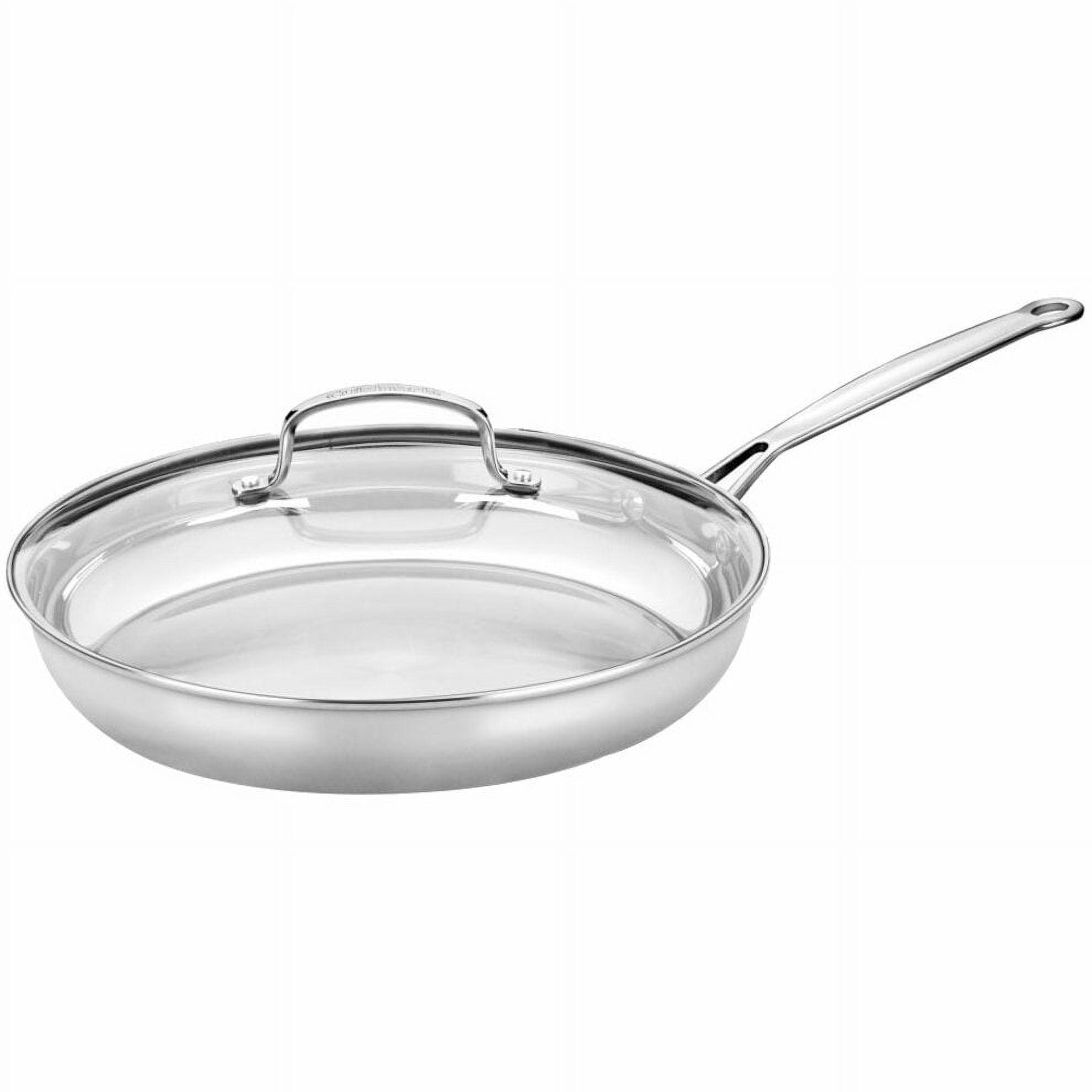 Stainless Steel 12" Non-stick Skillet with Glass Lid