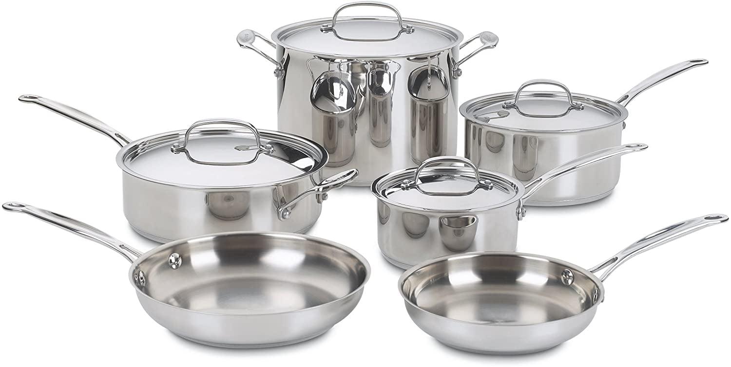 10-Piece Stainless Steel Non-Stick Cookware Set