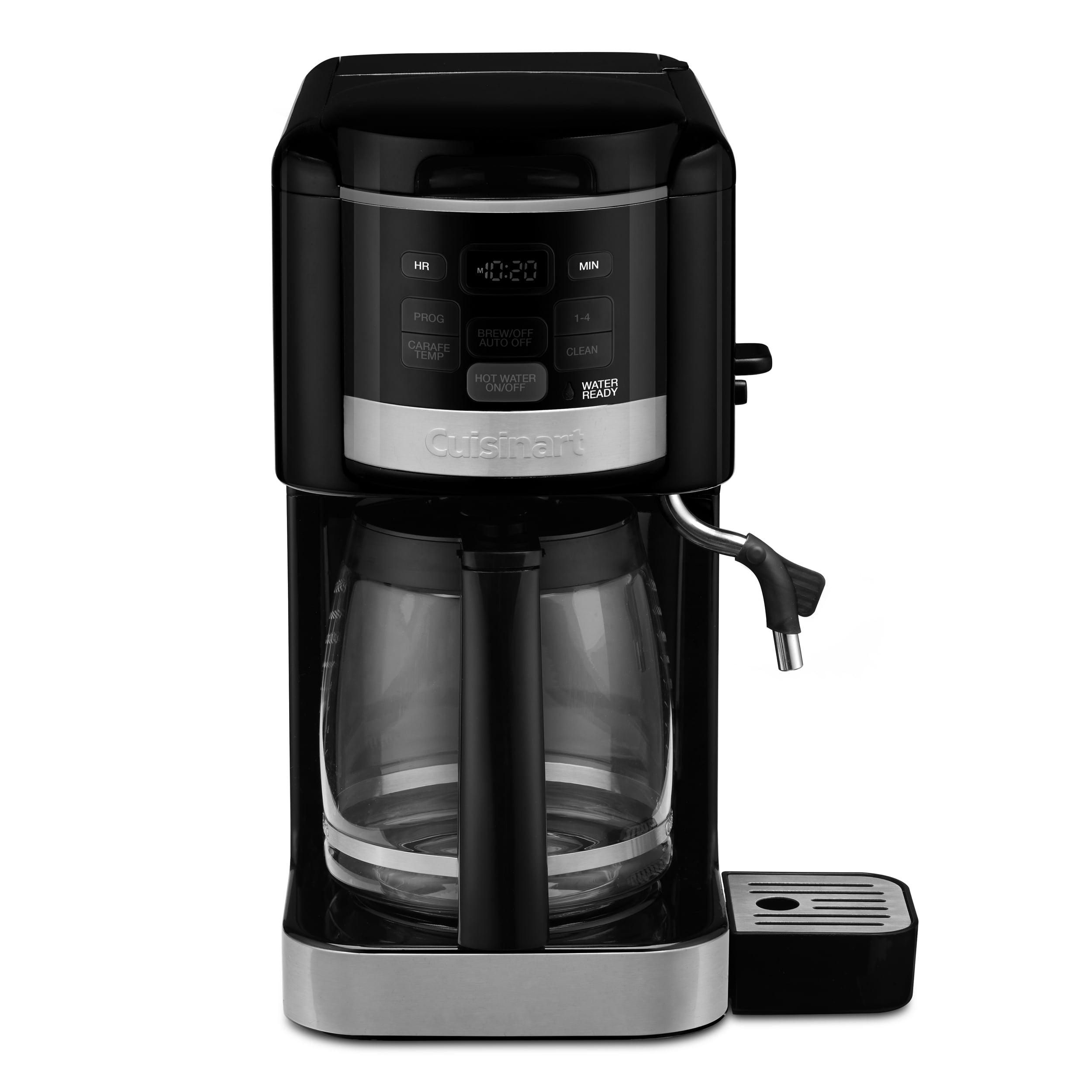 Black Programmable Drip Coffee Machine with Grinder and Water Filter