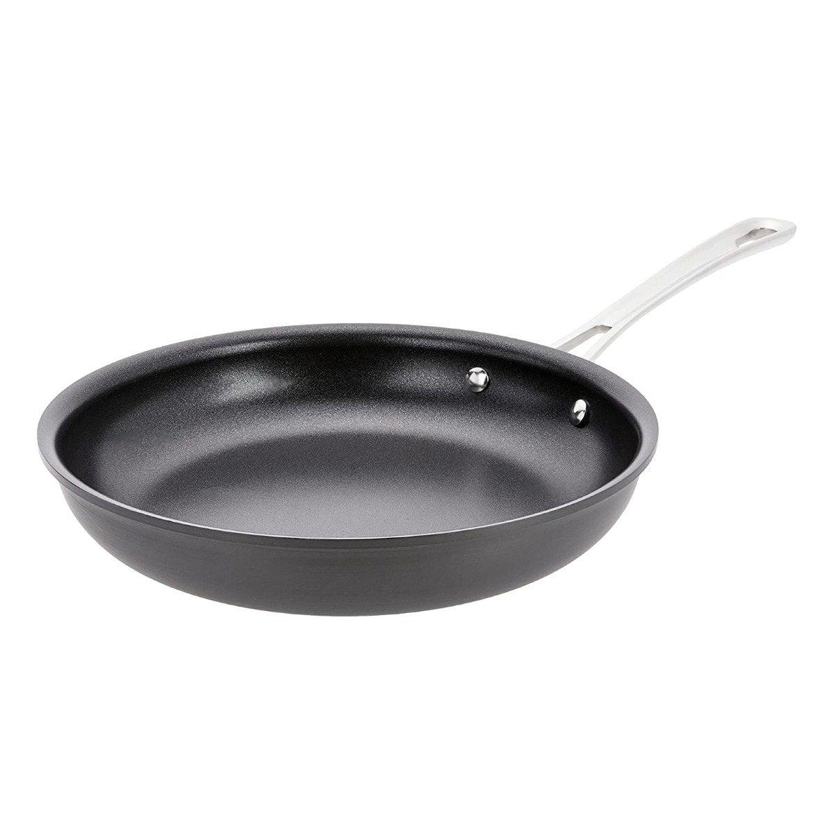 10-Inch Black Aluminum Non-Stick Skillet with Stainless Steel Handle