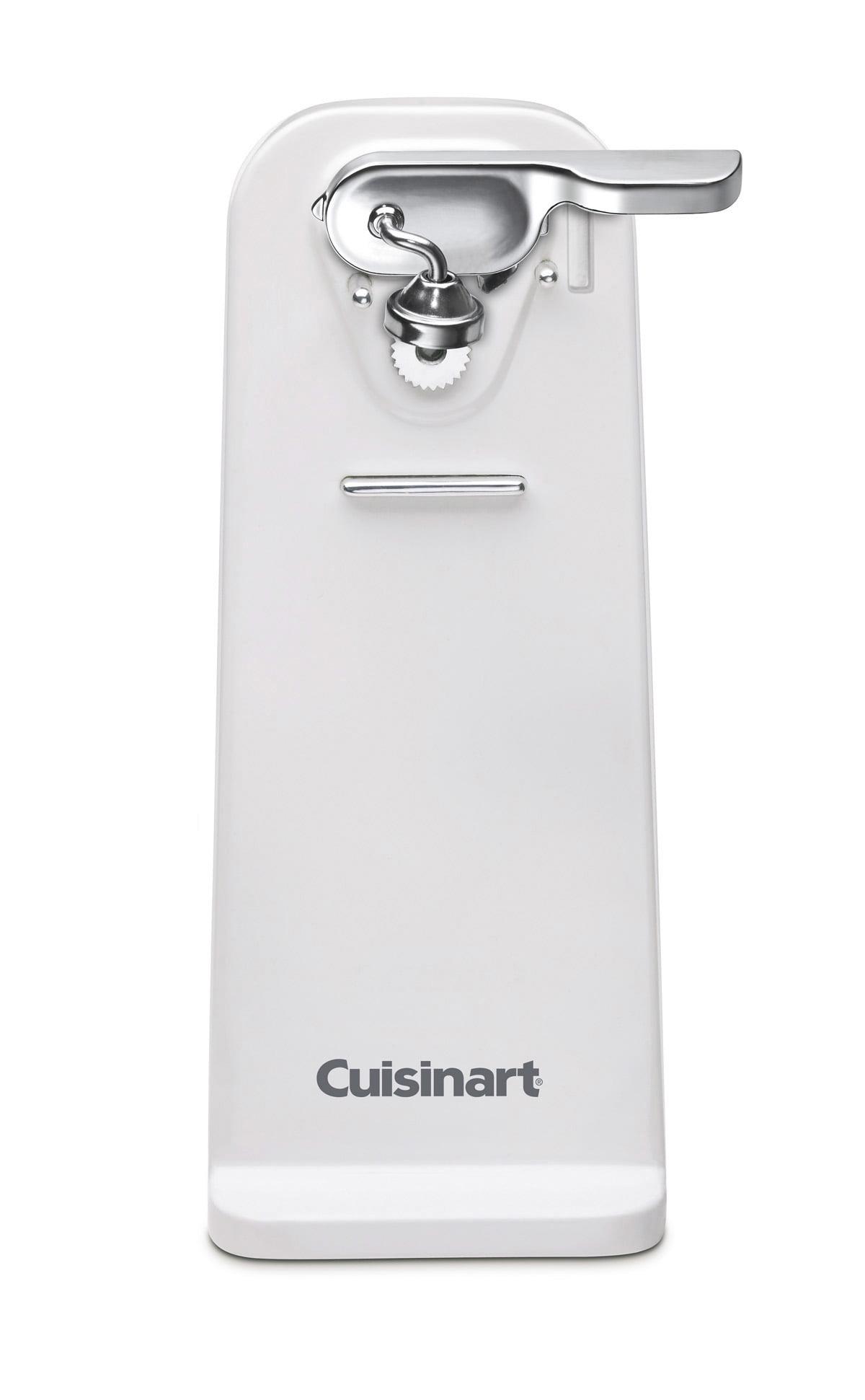 White Electric Can Opener with Power Cut Blade