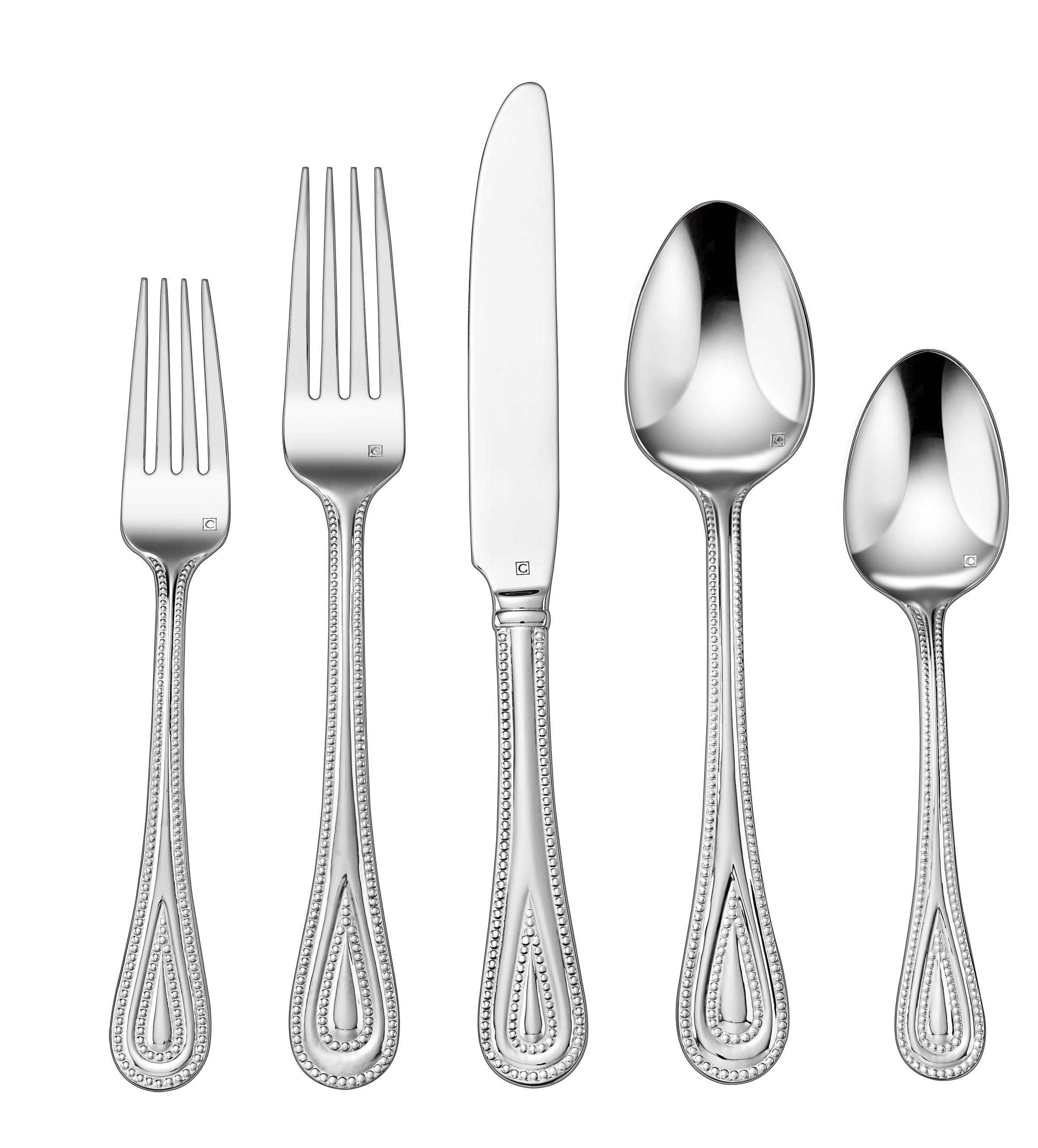 Mirrored Stainless Steel 20-Piece Flatware Set