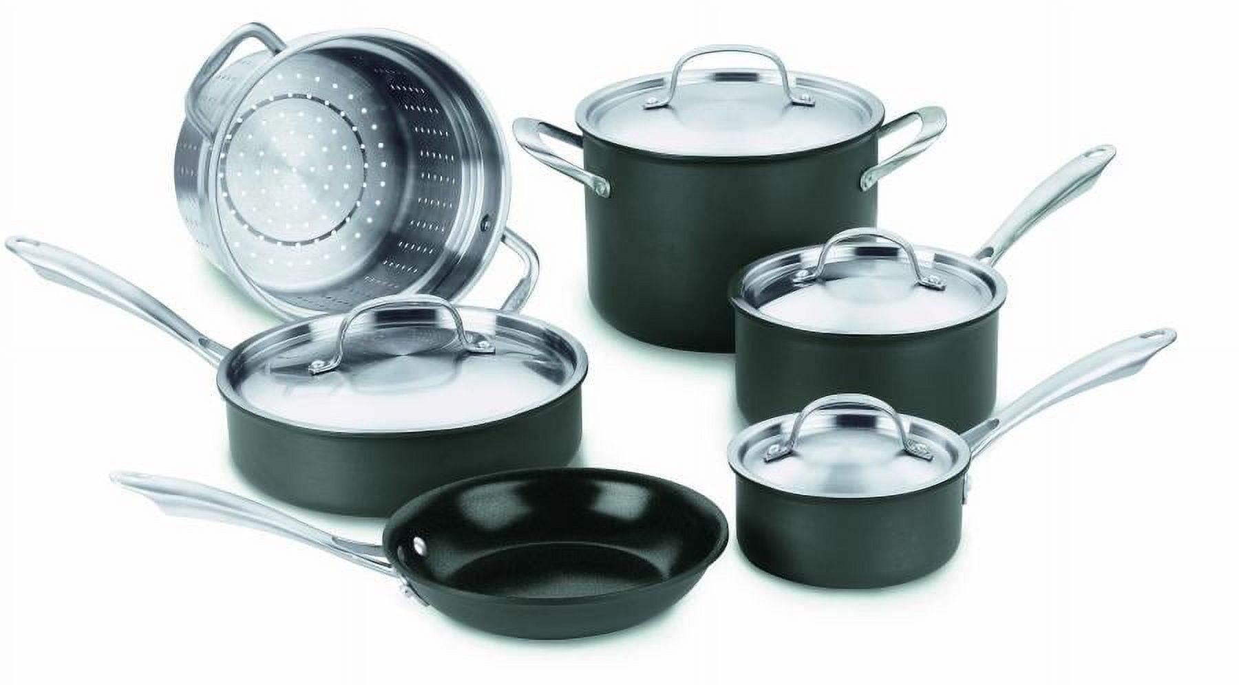 Gray Non-Stick Aluminum 10-Piece Cookware Set