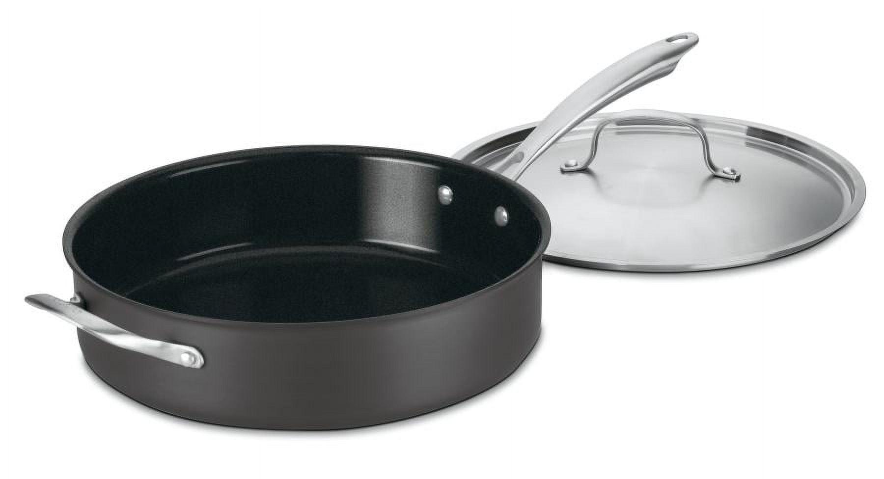 Cuisinart Green Gourmet Hard-Anodized 5.5-Quart Saute Pan with Helper Handle and Cover Green Gourmet, Black