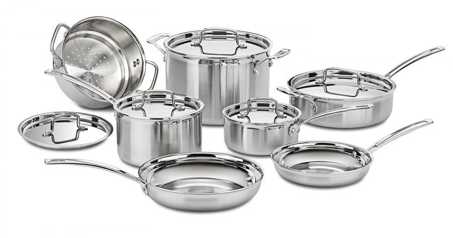 Cuisinart ® MultiClad Pro™ 12-Piece Tri-Ply Stainless Steel Cookware Set