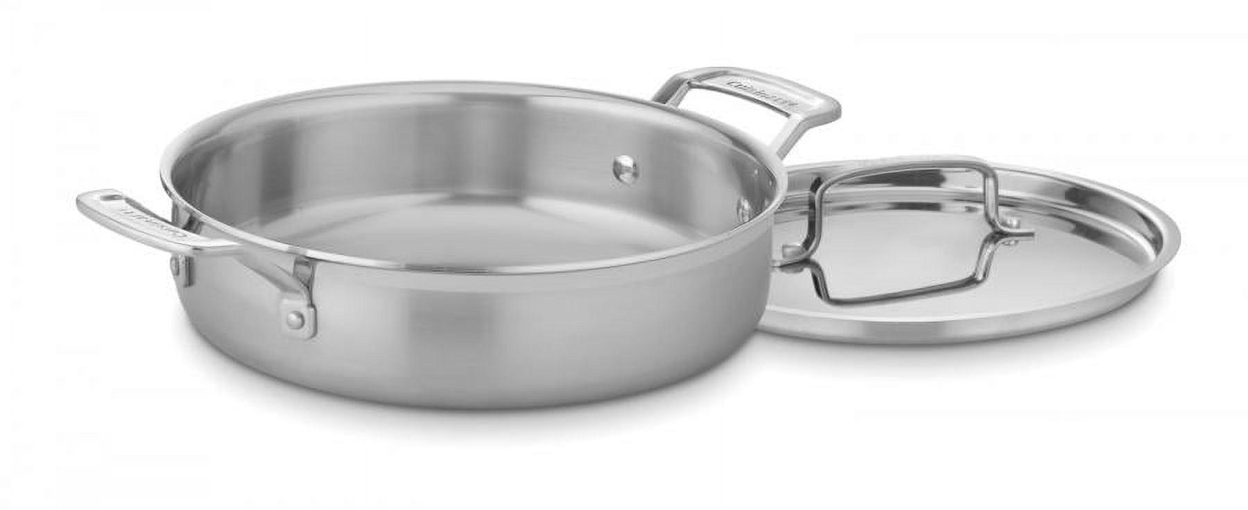 Brushed Stainless Steel 3-Quart Induction Ready Casserole