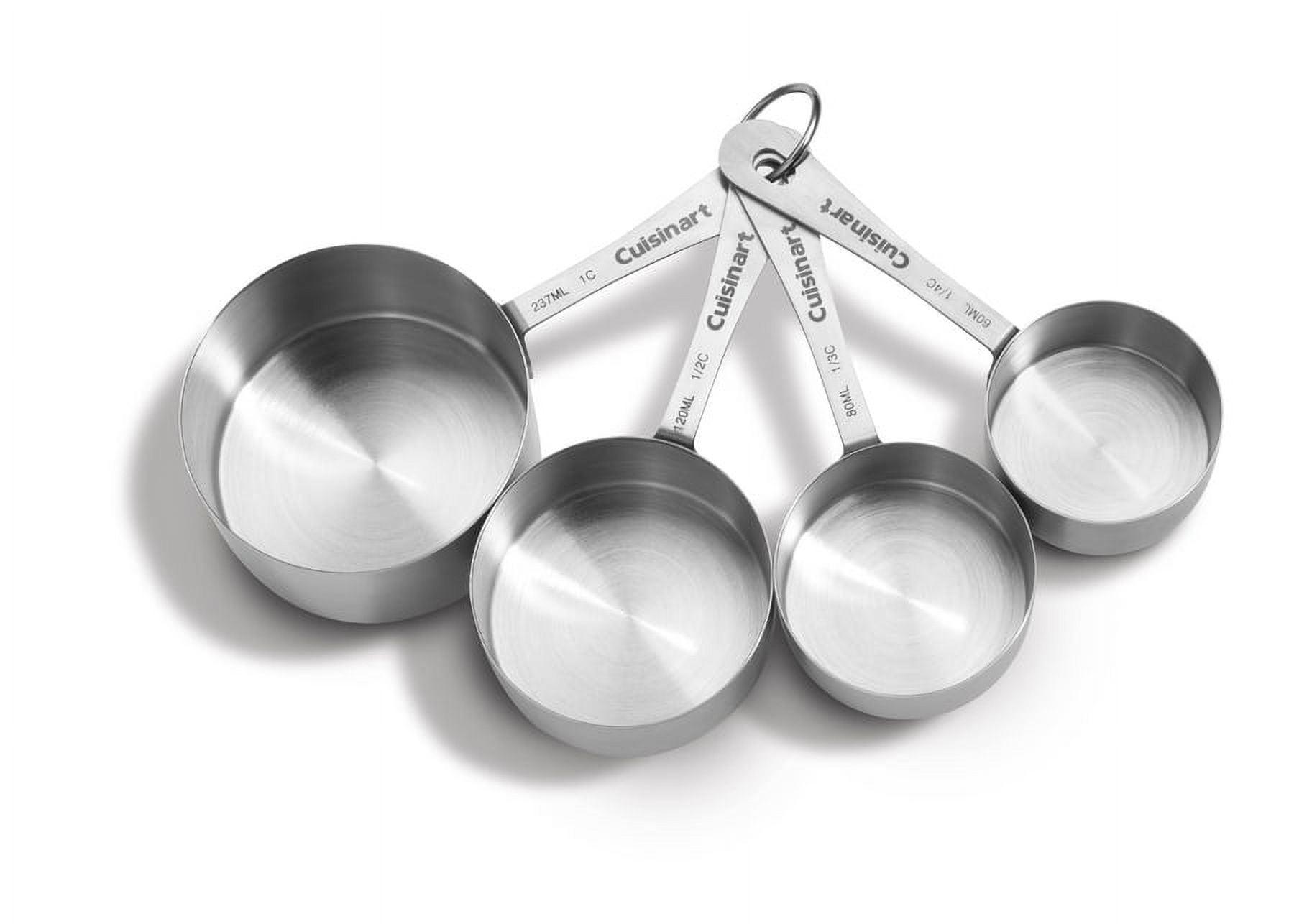 Stainless Steel 4-Piece Measuring Cup Set with Storage Ring