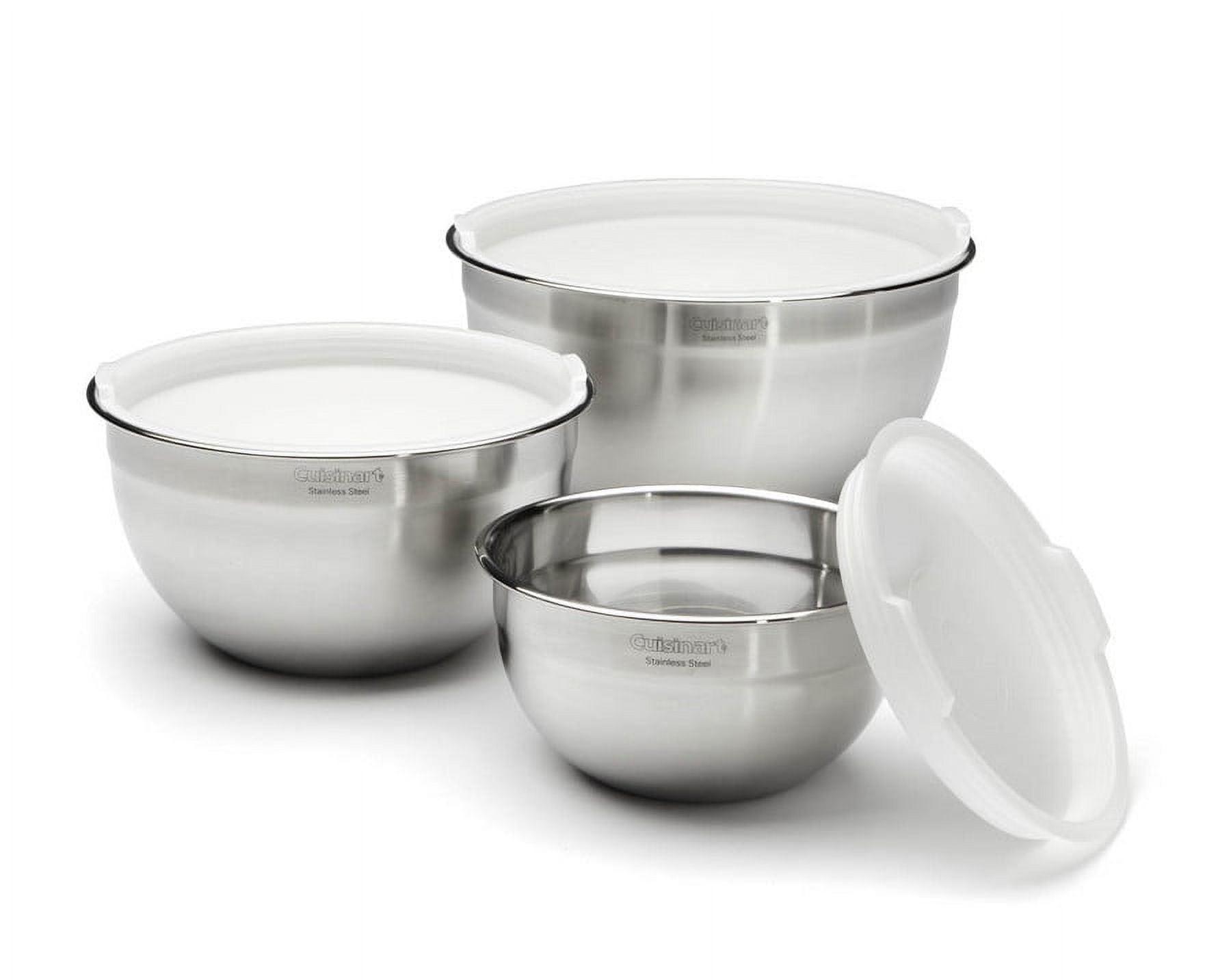 Cuisinart 3-Piece Stainless Steel Mixing Bowl Set with Lids