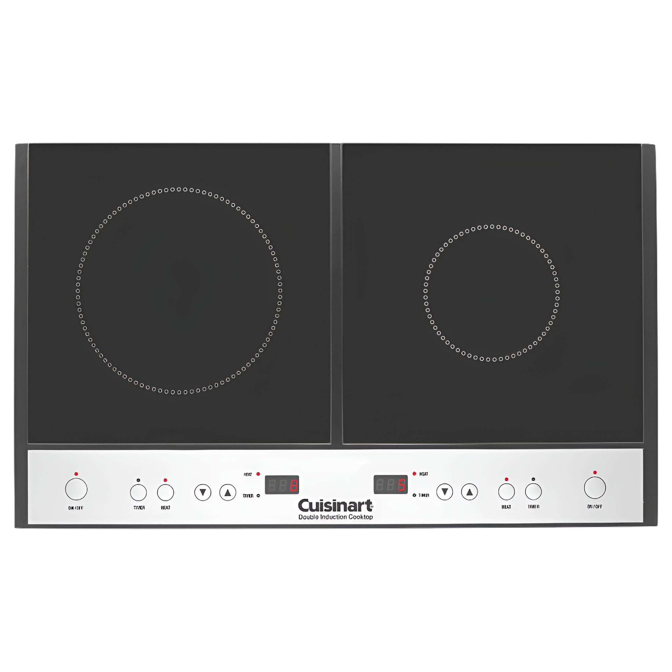 Stainless Steel Double Induction Cooktop with Touch Control