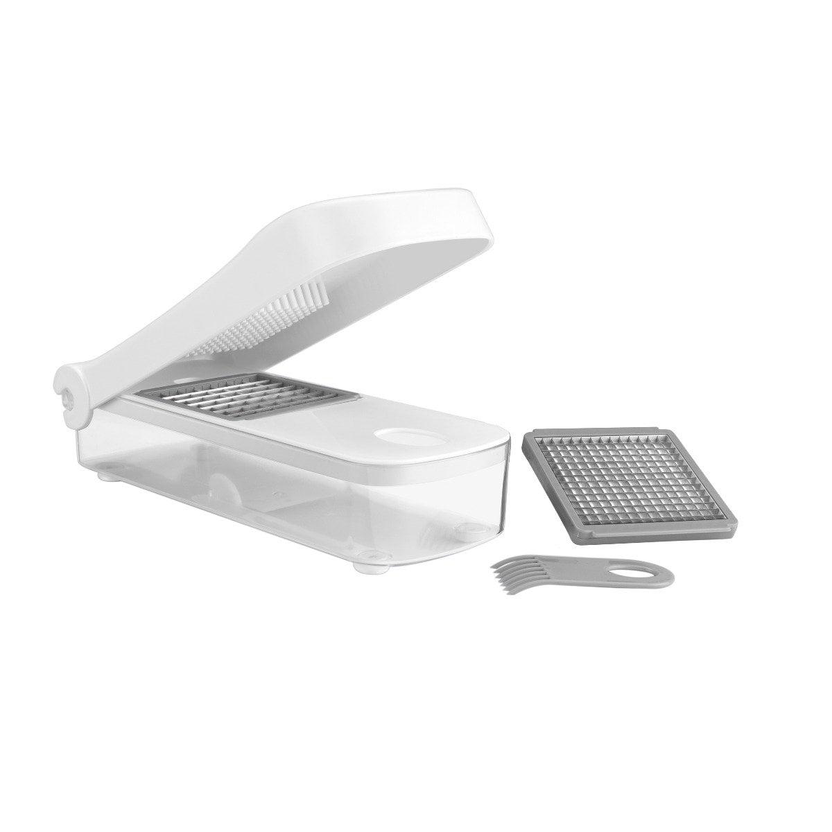 White Rectangular Set of Three Vegetable and Fruit Chopper