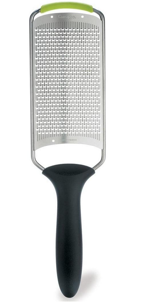 Cuisipro Fine Silver Stainless Steel Grater with Non-Slip Handle