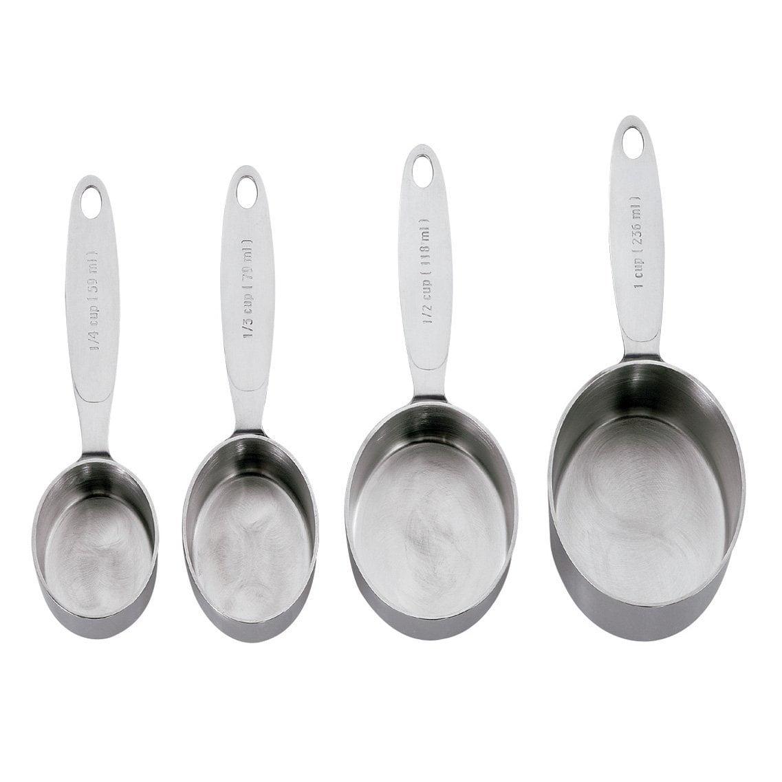 Cuisipro Silver Stainless Steel Measuring Cup Set, 4 Piece