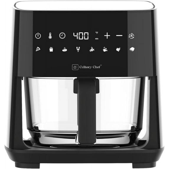Culinary Chef Culinary Chef 4.5-Quart Electric Air Fryer with Glass Basket, Adjustable Temperature, Touch Control