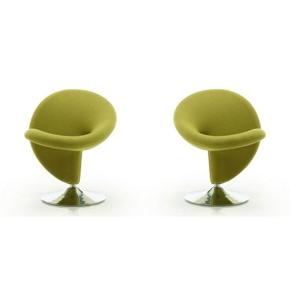 Curl Upholstered Swivel Accent Chair