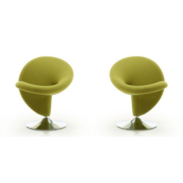 Curl Upholstered Swivel Accent Chair