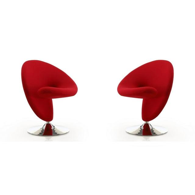 Curl Upholstered Swivel Accent Chair