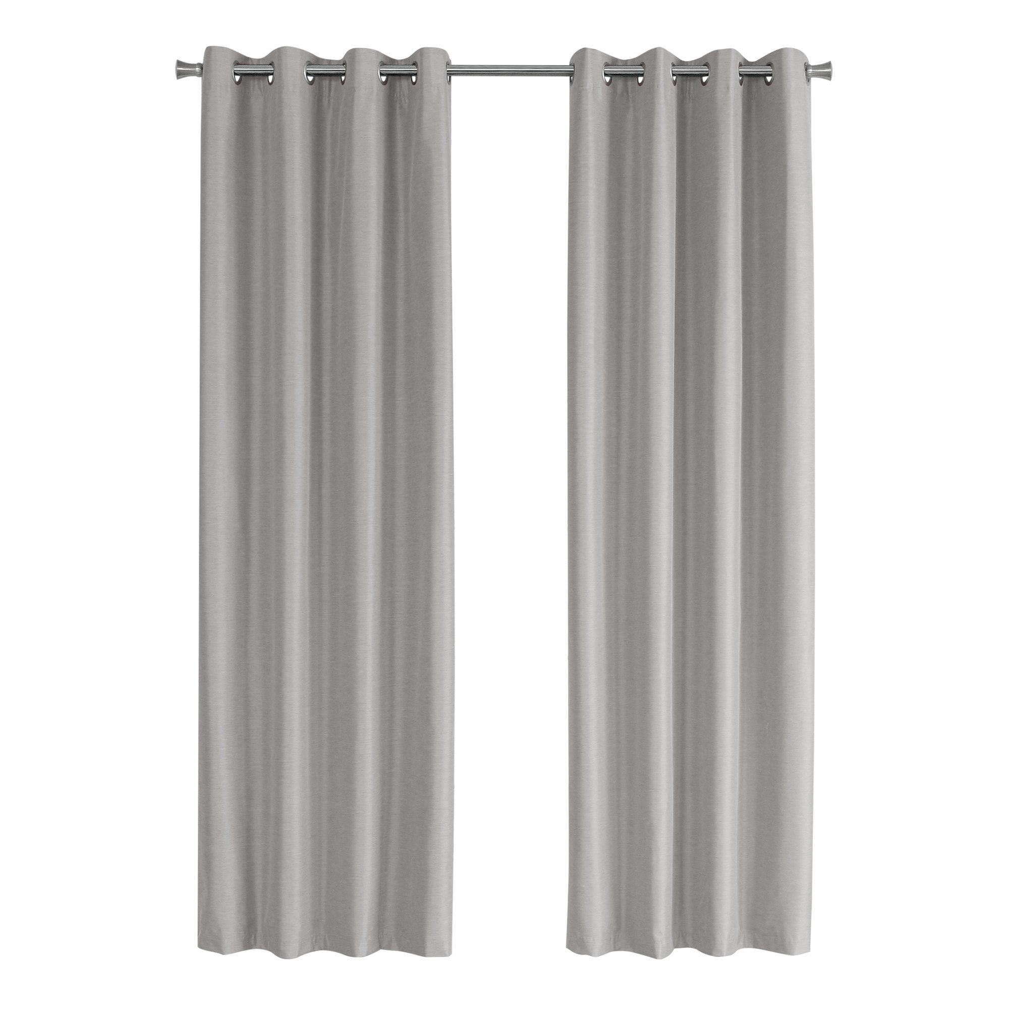 Silver Blackout Grommet Polyester Curtain Panels 52"W x 95"H