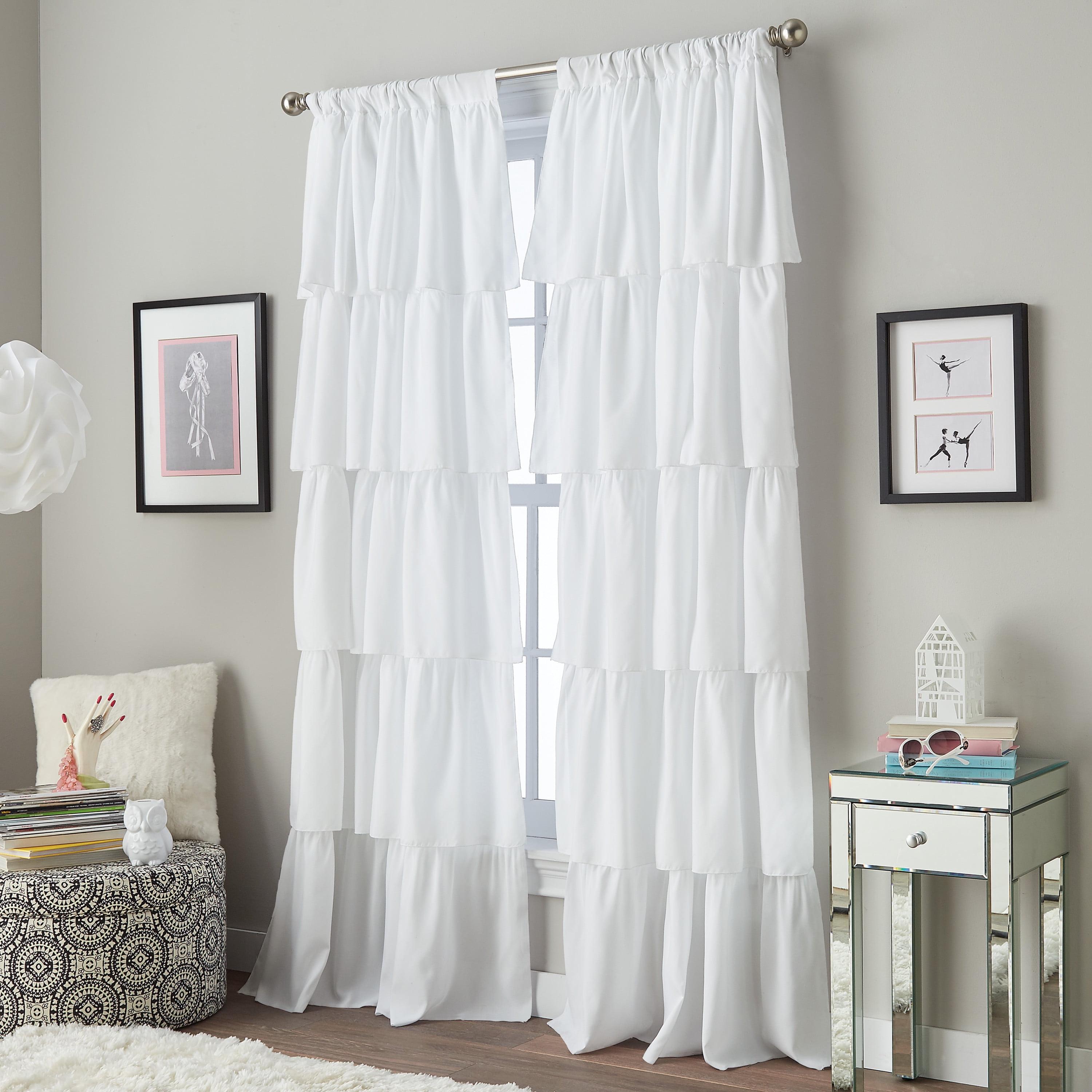 Red Barrel Studio® Flounced Solid Color Semi-Sheer Rod Pocket Single Curtain Panel