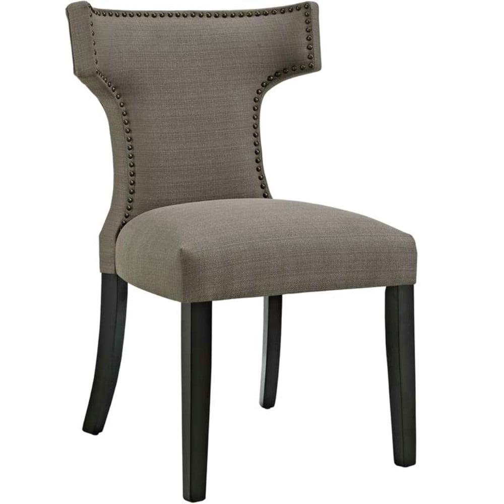 Taupe Brown Parsons High-Back Upholstered Side Chair