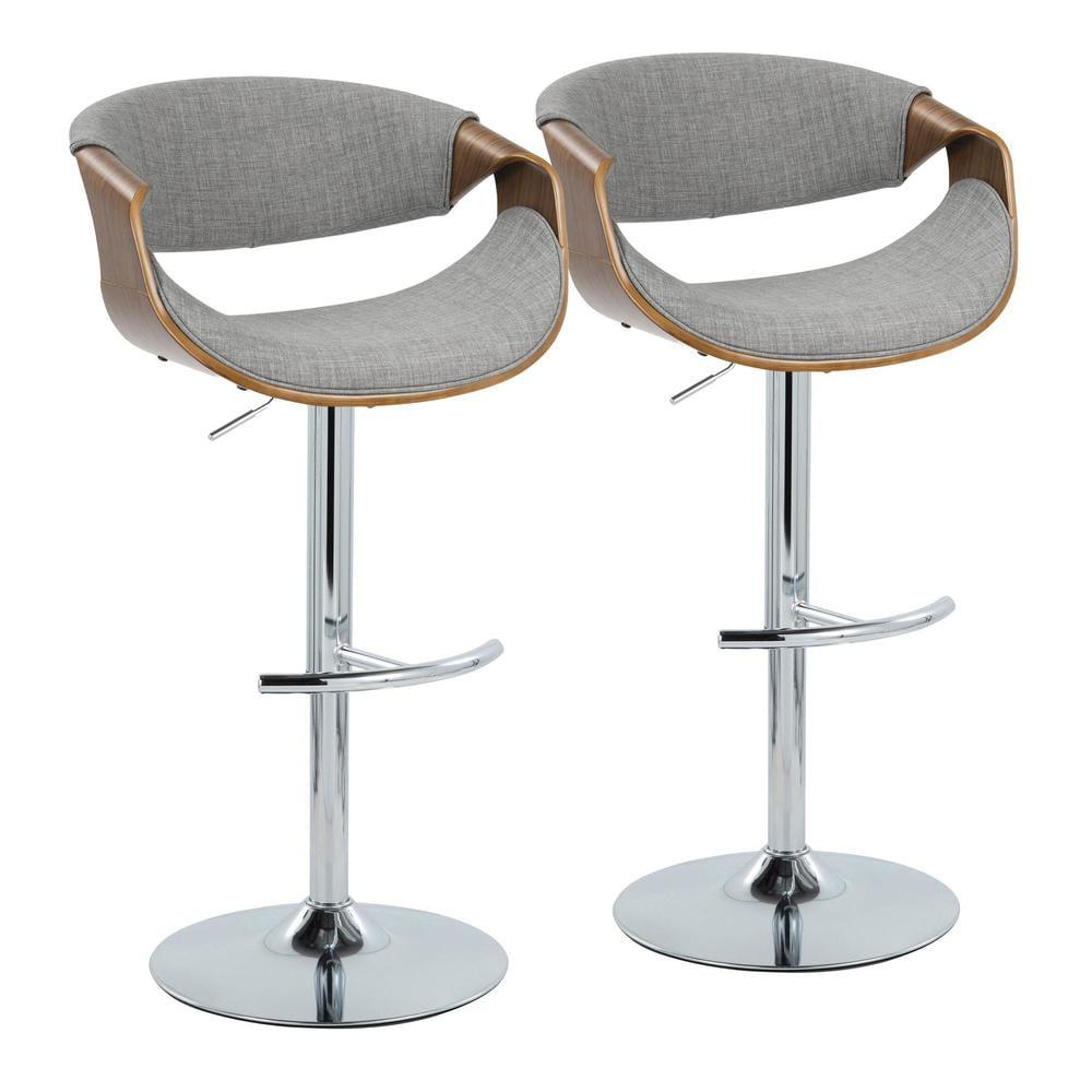 Set of 2 Curvo Upholstered Barstools - Lumisource