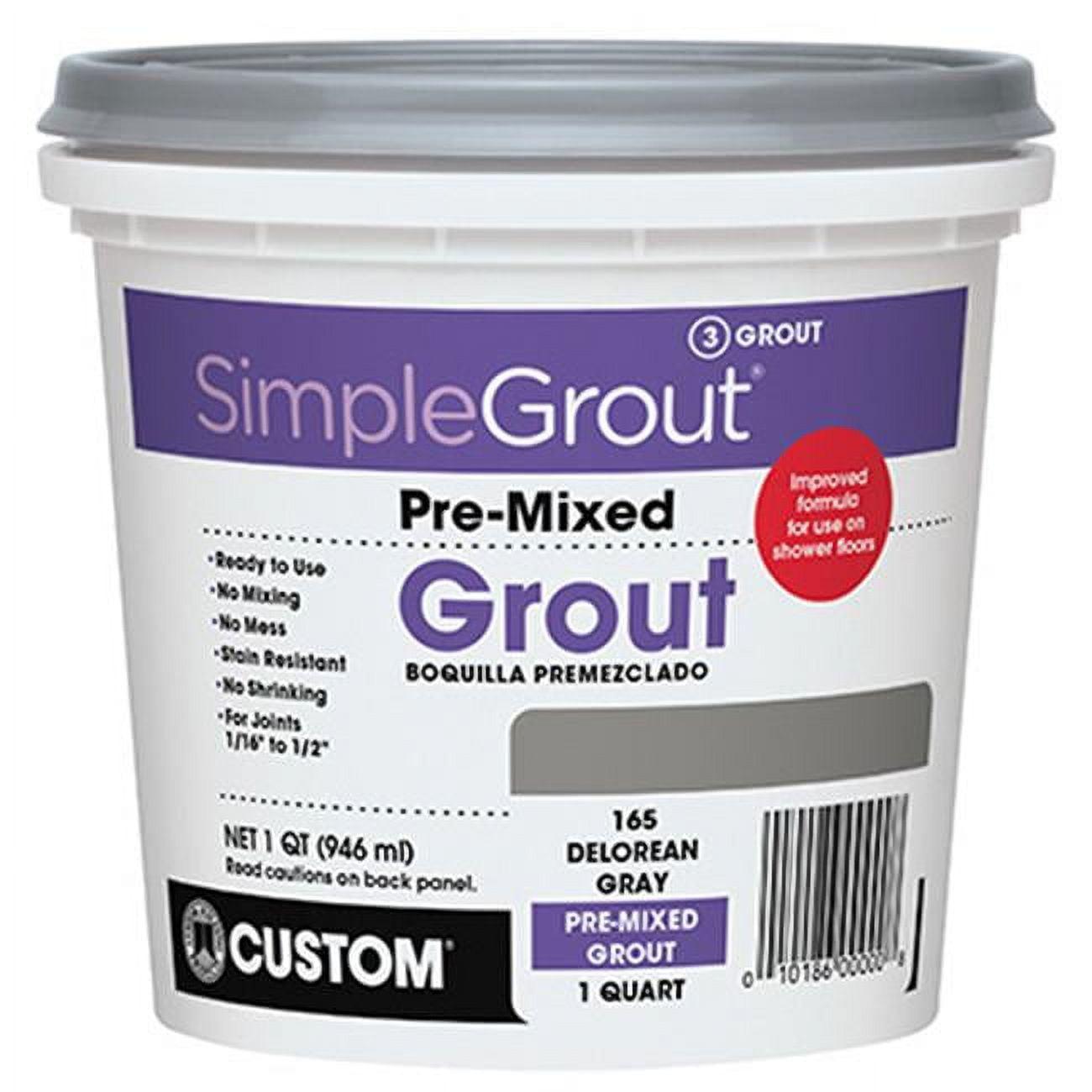 Delorean Gray 1-Quart Pre-Mixed Grout for Tile and Stone