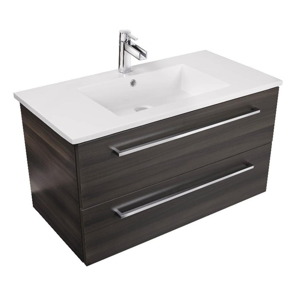 Silhouette 36" Single Sink Bathroom Vanity with Cultured Marble Top