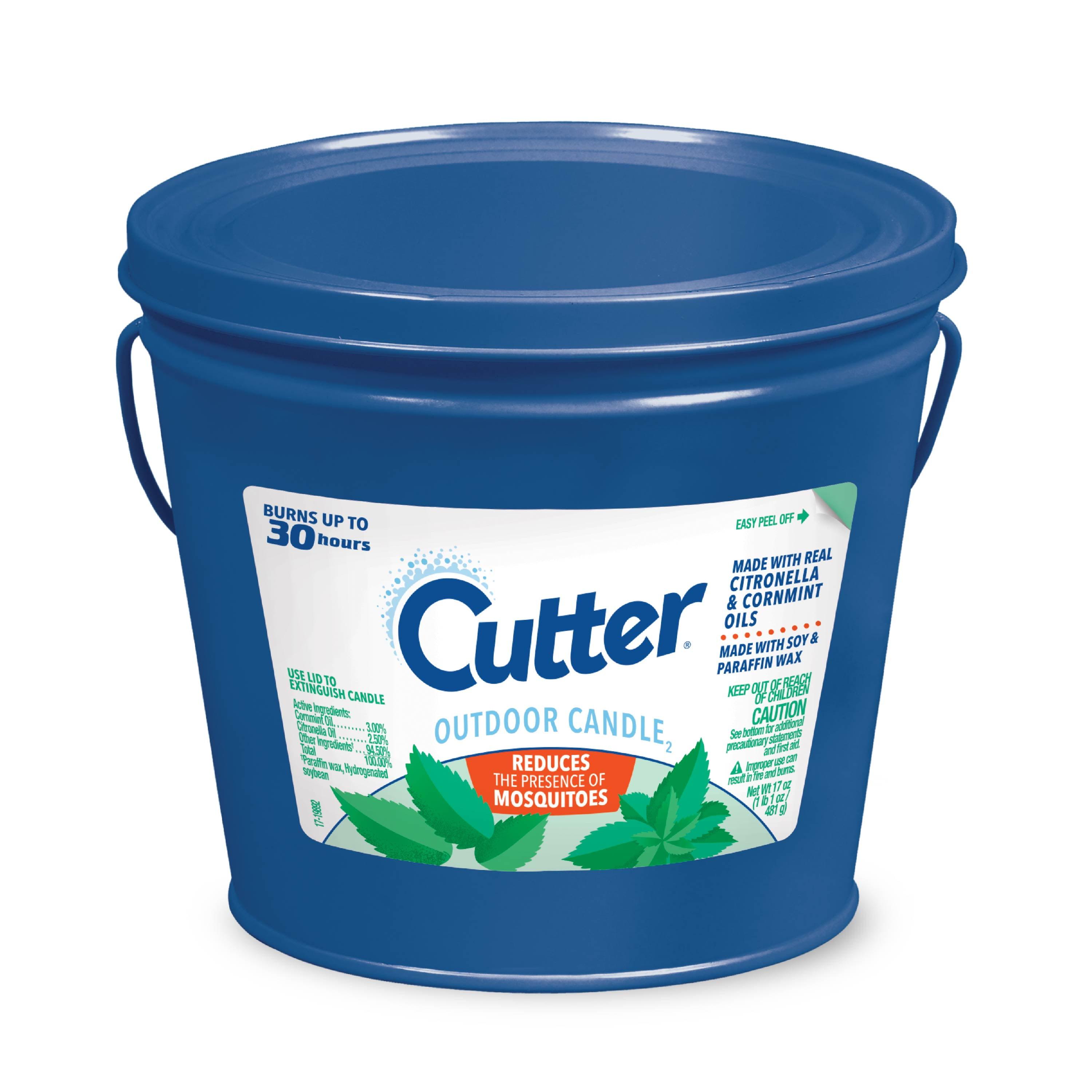 Cutter Outdoor Soy Wax Candle, Reduces The Presence of Mosquitos, Citronella & Mint Scent, 17 Ounces