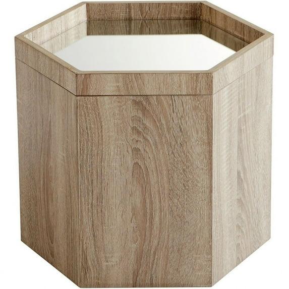 Cyan Design Honeycomb Mirrored Glass Tray Top End Table