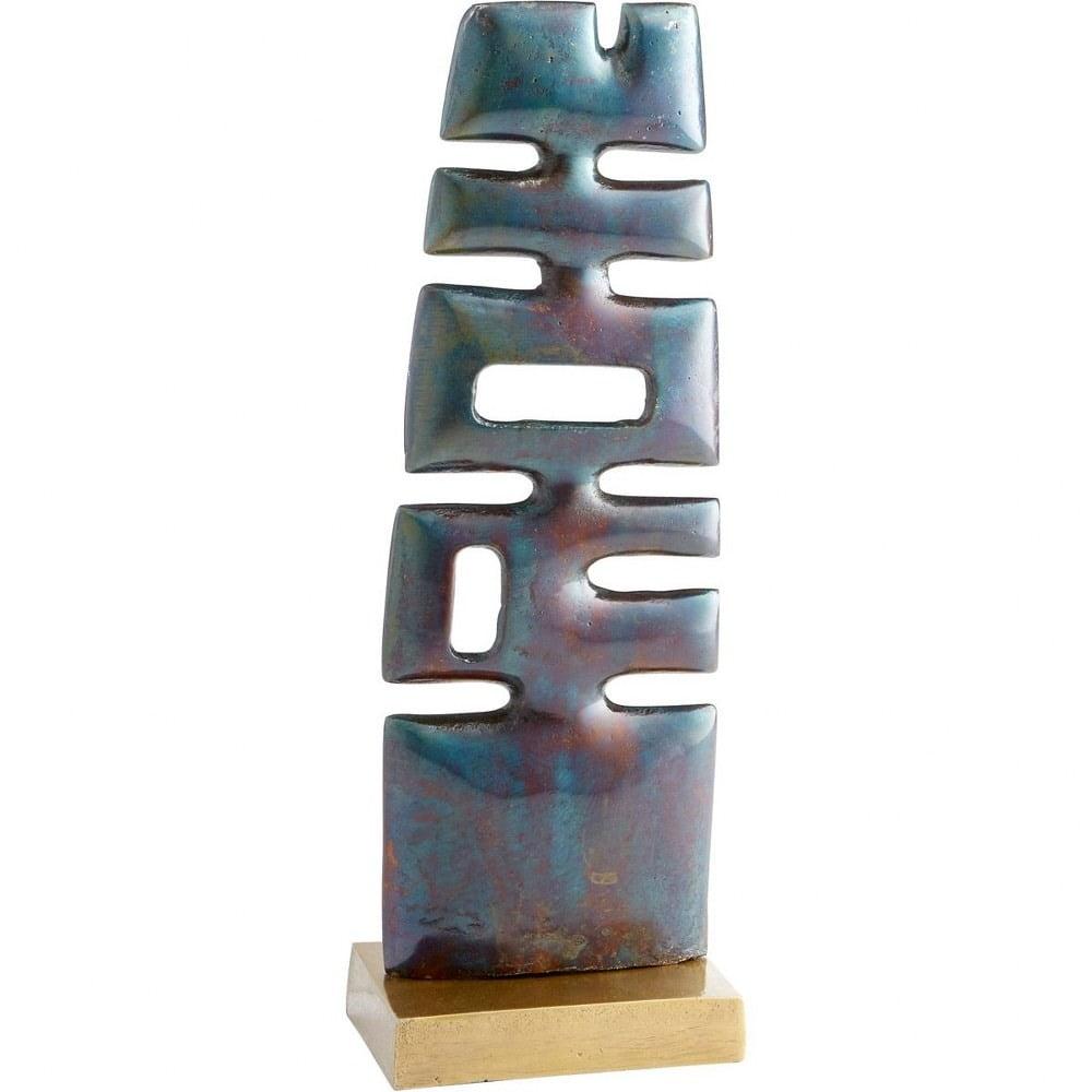 Spring Essence Modern Brown Aluminum Sculpture 19.25" High