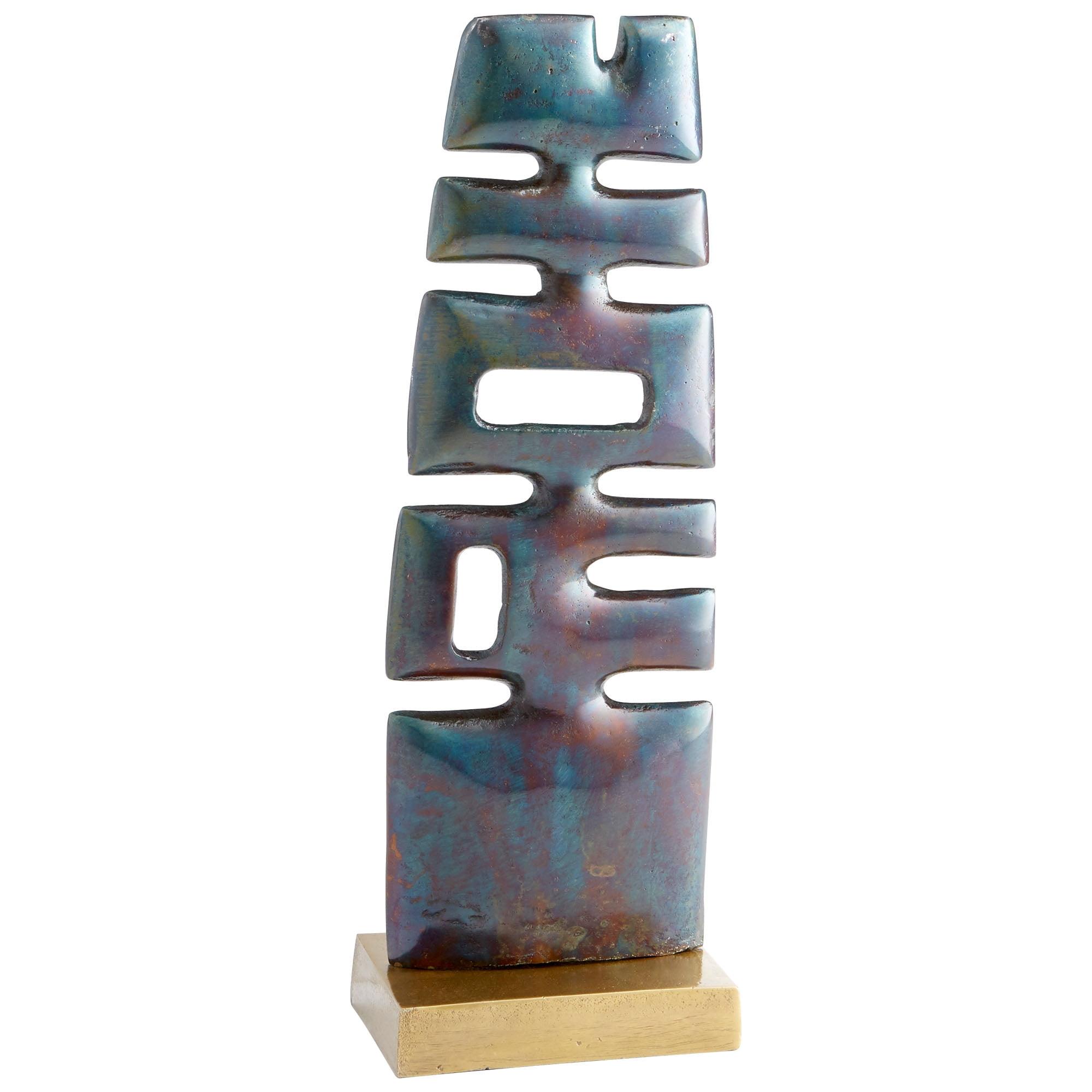 Spring Essence Modern Brown Aluminum Sculpture 19.25" High