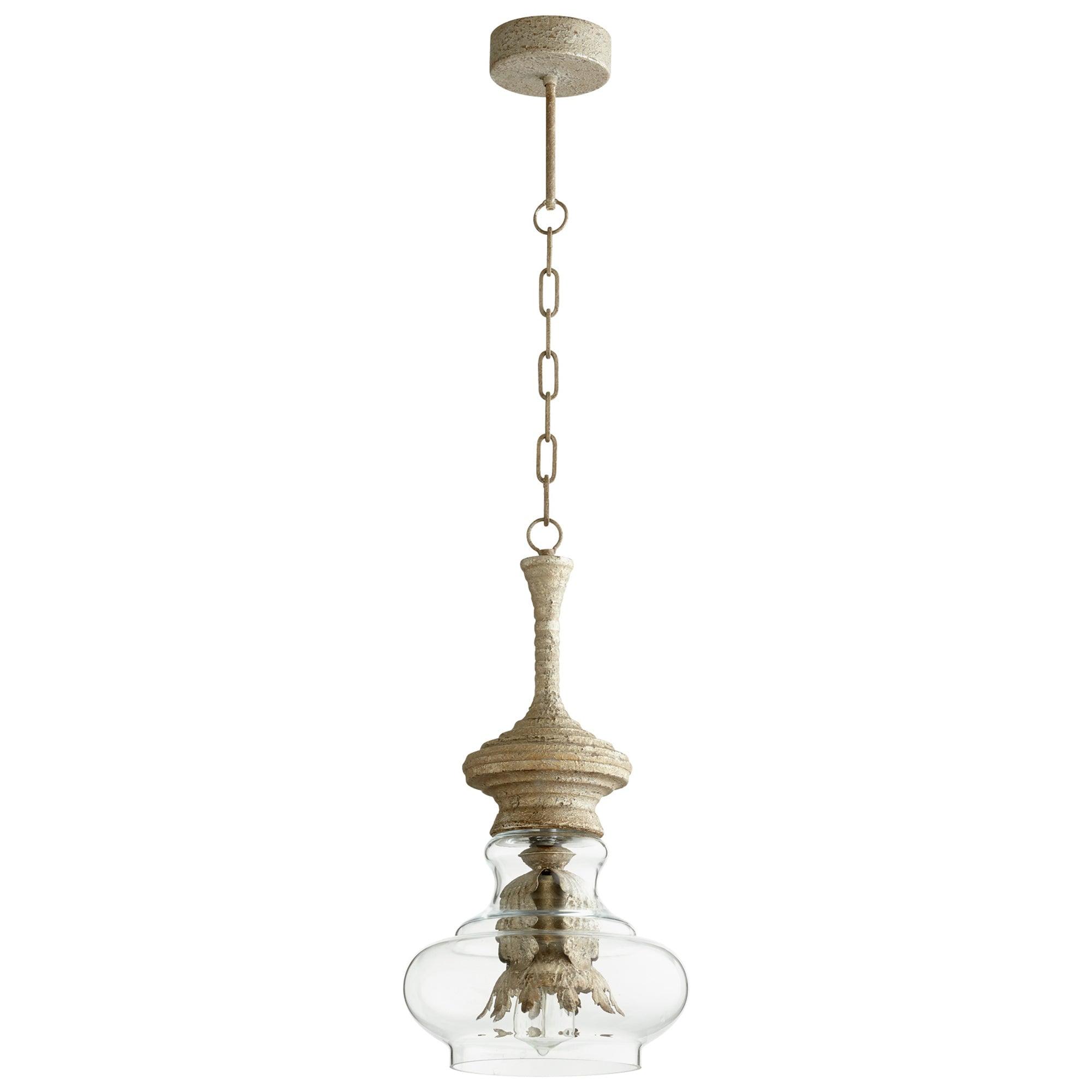 Sawyer's White Wash 30'' Traditional Glass Pendant Light