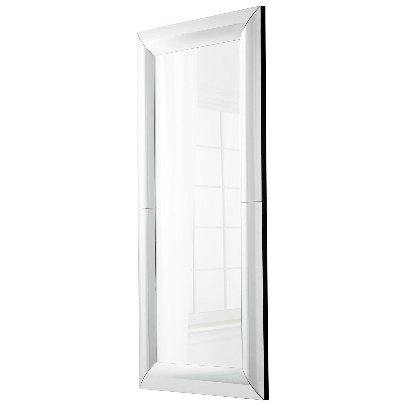 Silver Beveled Rectangular Full-Length Mirror