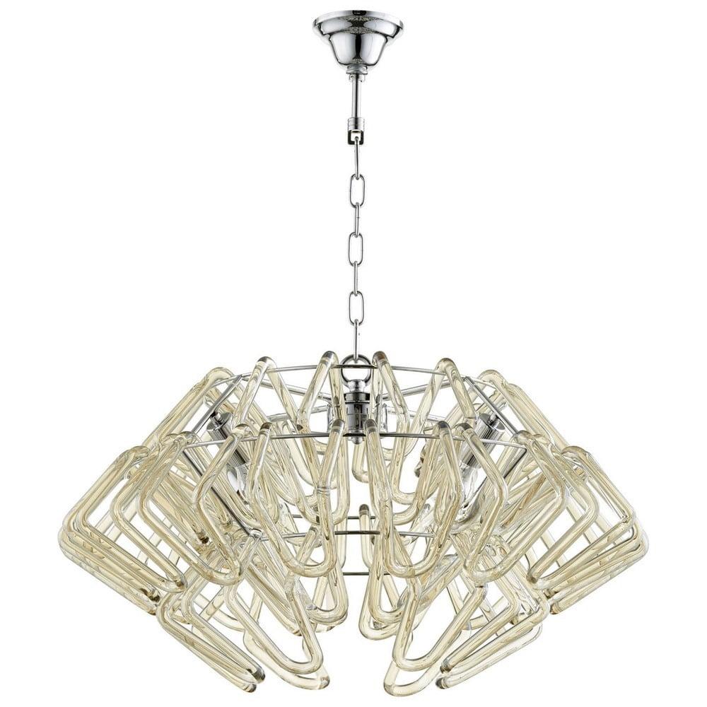 Roswell Chrome Glass Geometric Pendant Light