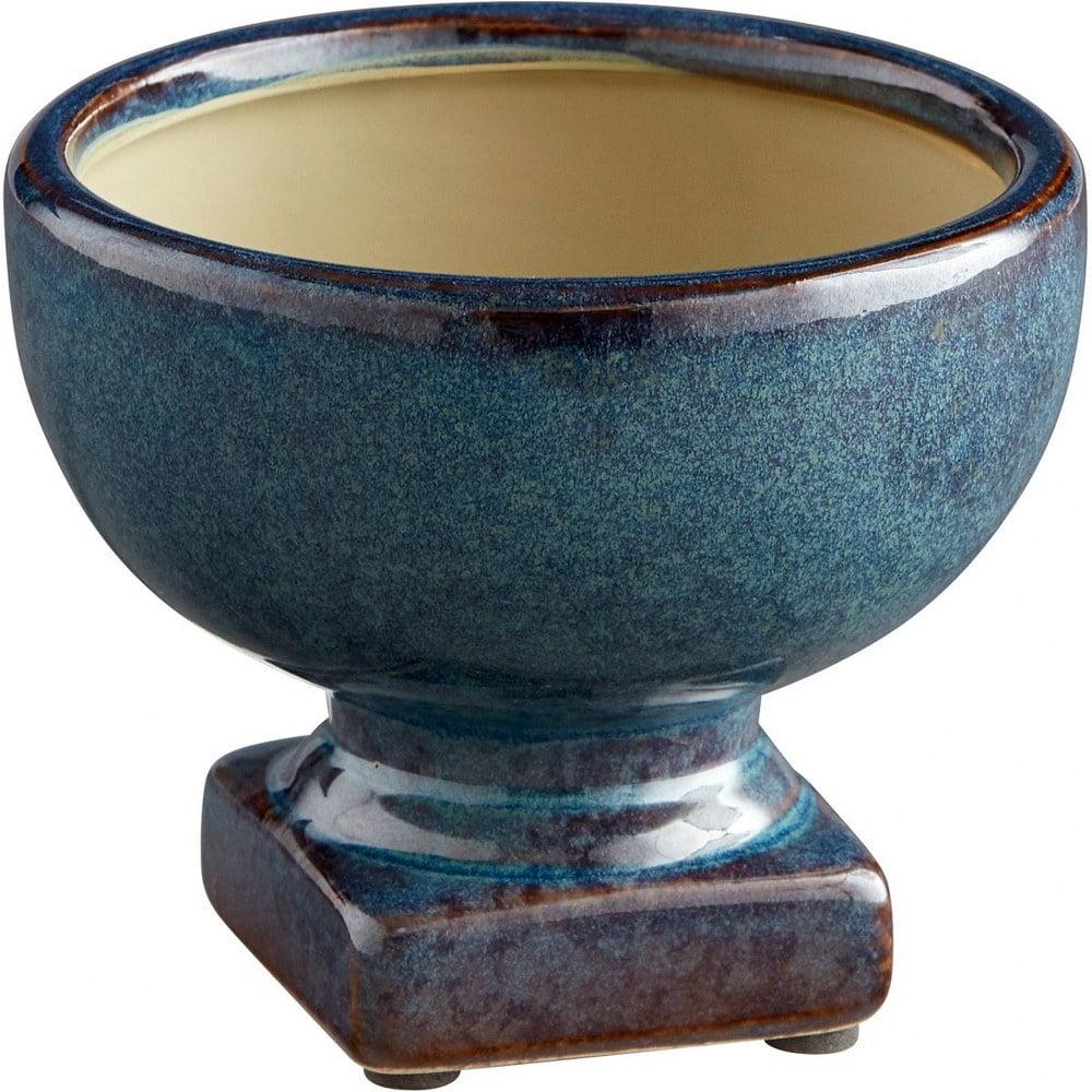 Big Sky Blue Glaze Terracotta Small Planter - 5"x7.5"