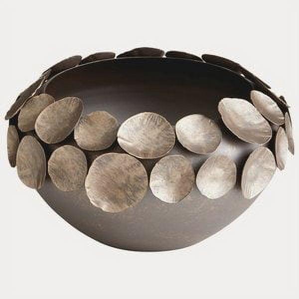 Modern Reef-Inspired Bronze Iron Bathroom Container 13.5"