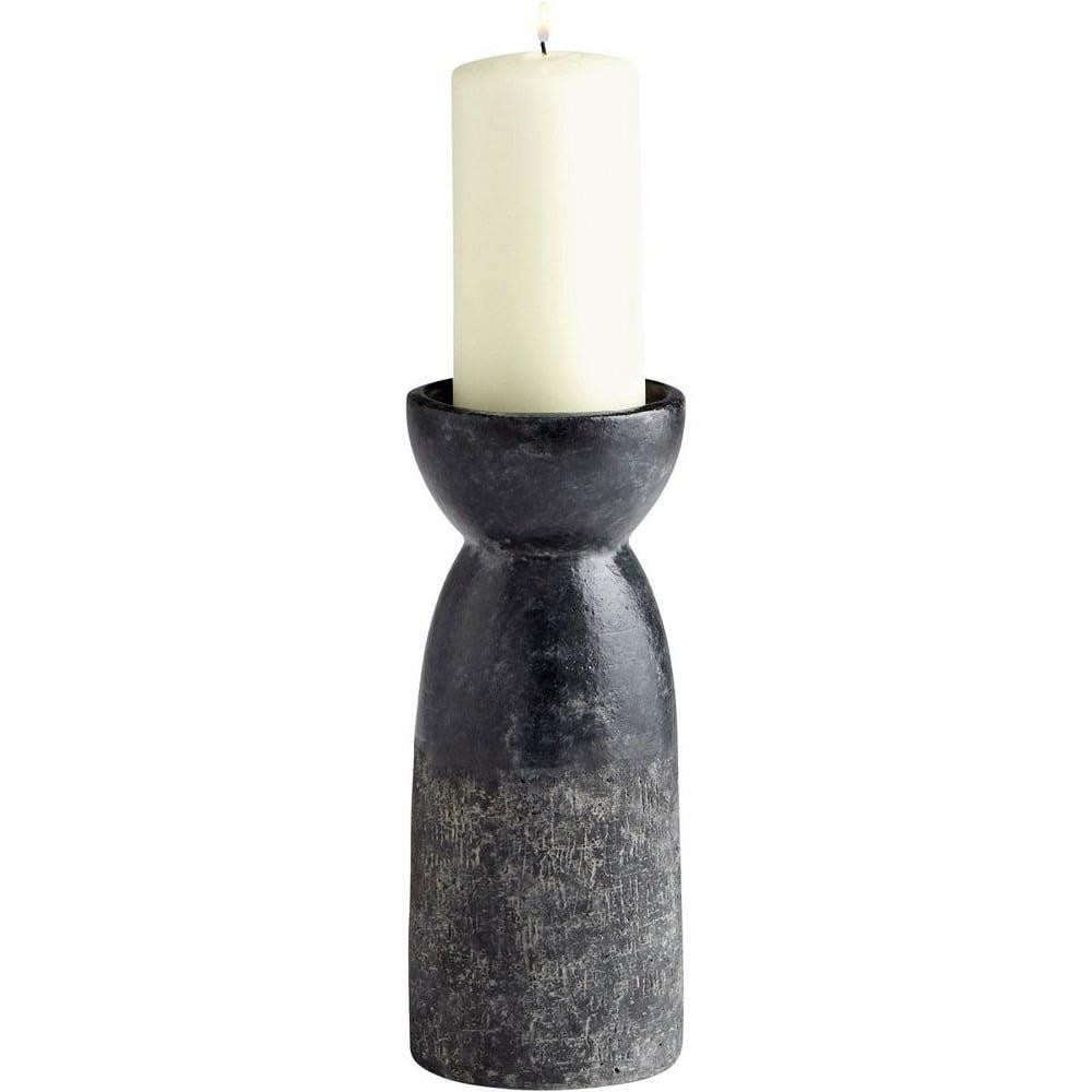 Escalante Black Ceramic 8" Tall Candle Lantern