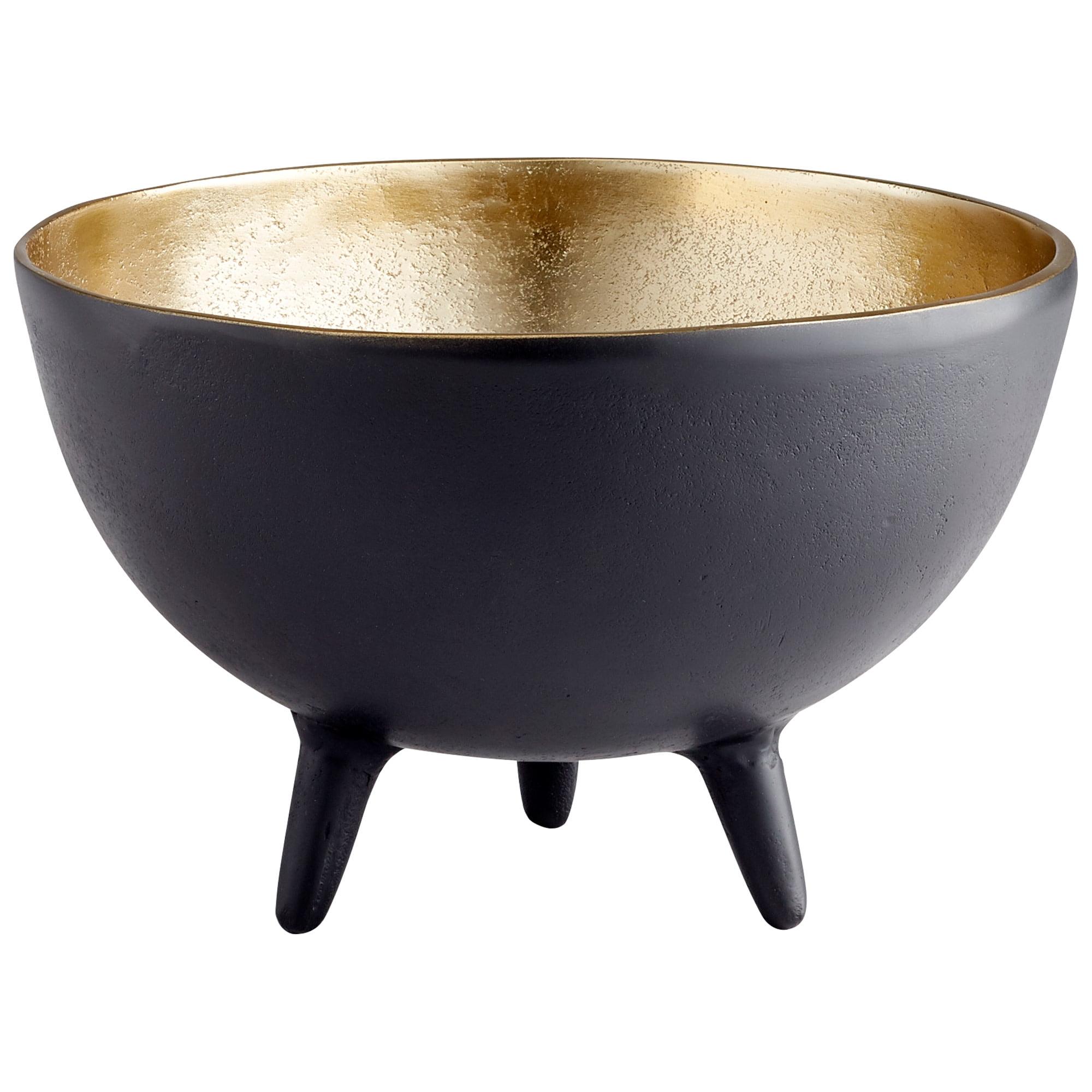 Footed Brass/Black Bowl