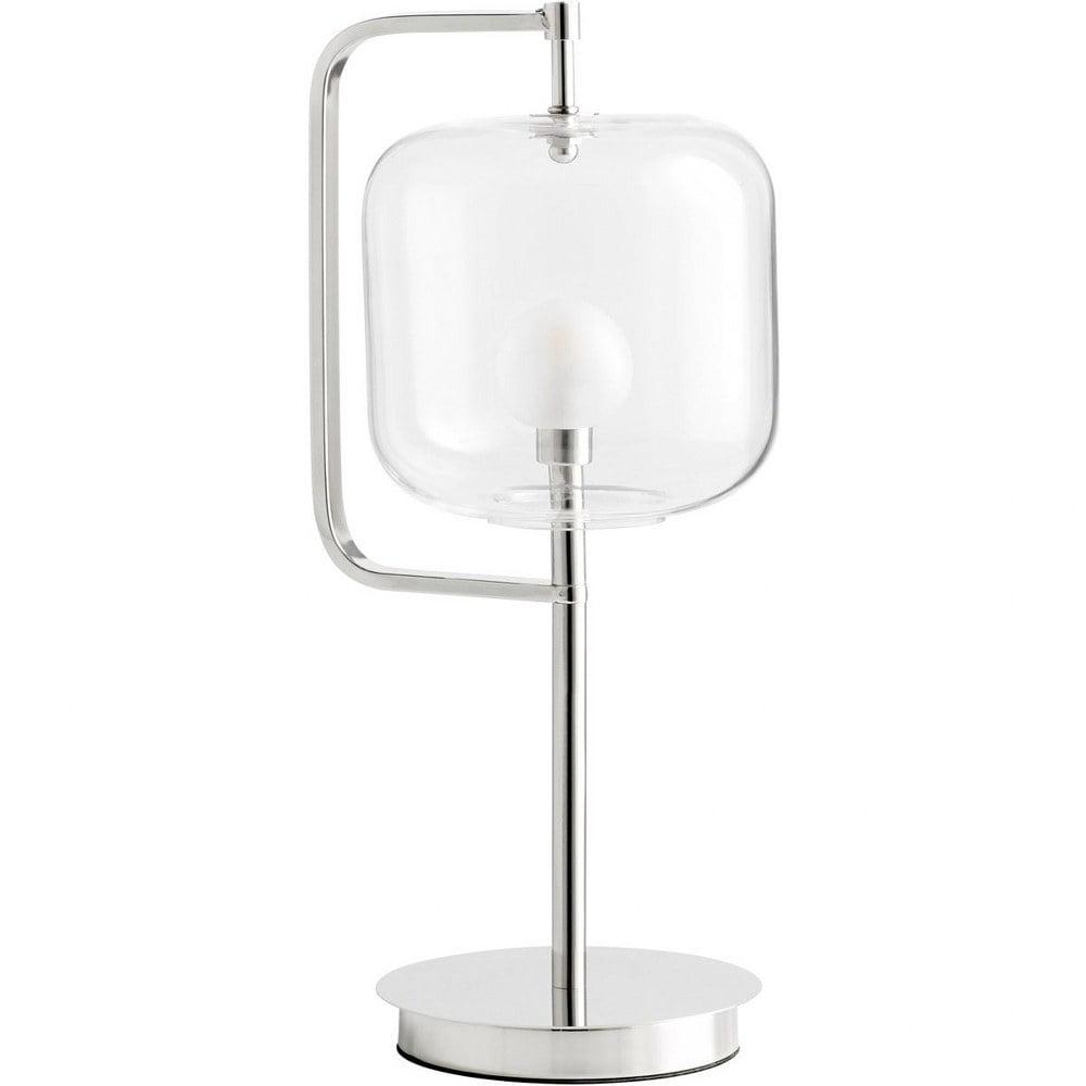 Isotope Polished Nickel 18" Modern Outdoor Table Lamp