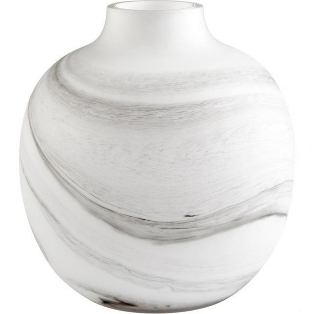 Cyan lighting - Moon Mist - Vase-11 Inches Tall and 10.5 Inches Wide - Cyan