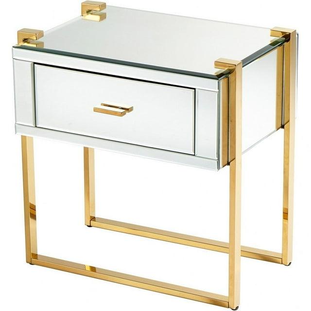 Cyan Design St. Clair Mirrored Glass Top End Table
